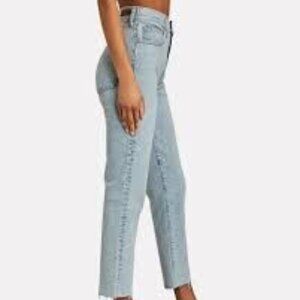 Le Jean High Rise Lara Slim Jeans Straight Crop Leg Light Wash Tuckernuck 26